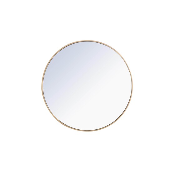 Elegant Decor Metal Frame Round Mirror 32 Inch Brass Finish MR4038BR | Zoro
